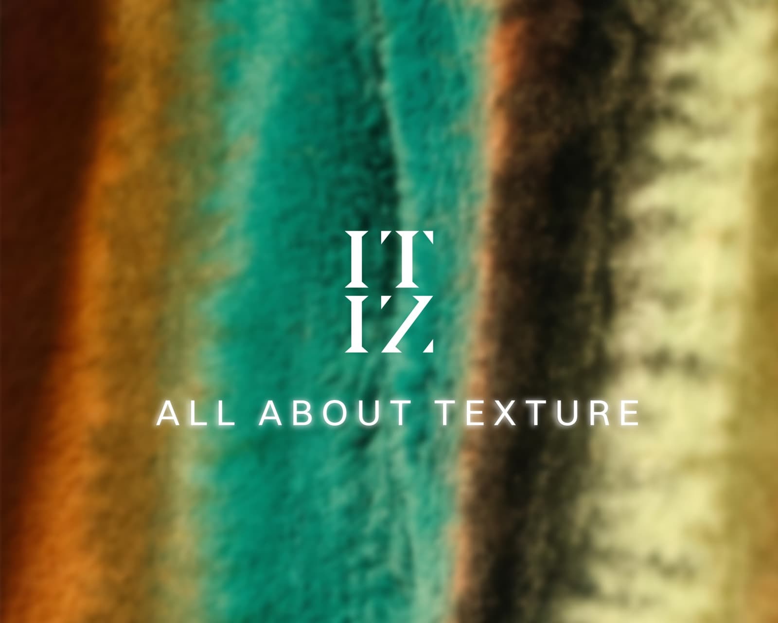 Colorful textured fabric with ITIZ branding
